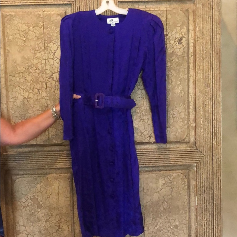 Vintage 1980’s purple long sleeve dress